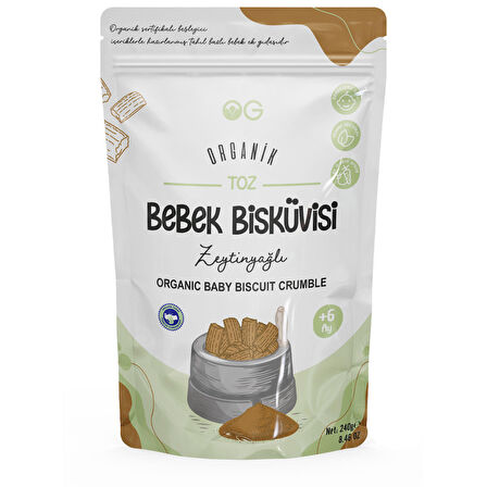 Organik Bebek Bisküvisi ve Bisküvi Tozu Seti +6 Ay